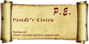 Pintér Elvira névjegykártya