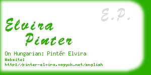 elvira pinter business card